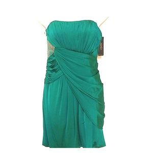 NWT Laundry by Shelli Segal green mini dress Size4